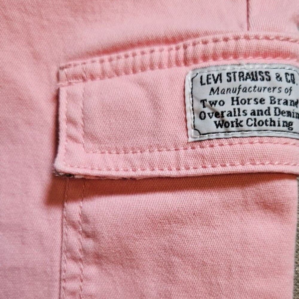 Levi's Girl's High-Rise Cargo Jogger Pants Pink Size 10 Elastic Waistband - Picture 12 of 13
